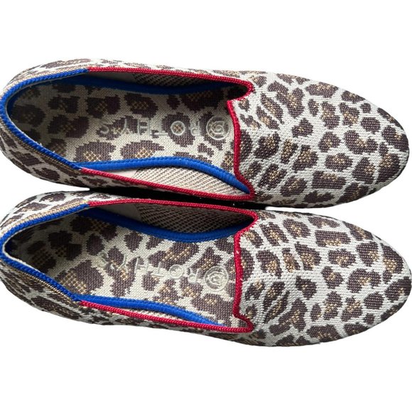 Rothy’s Mocha Spot Leopard Print Loafer Size 6.5 - Picture 7 of 9
